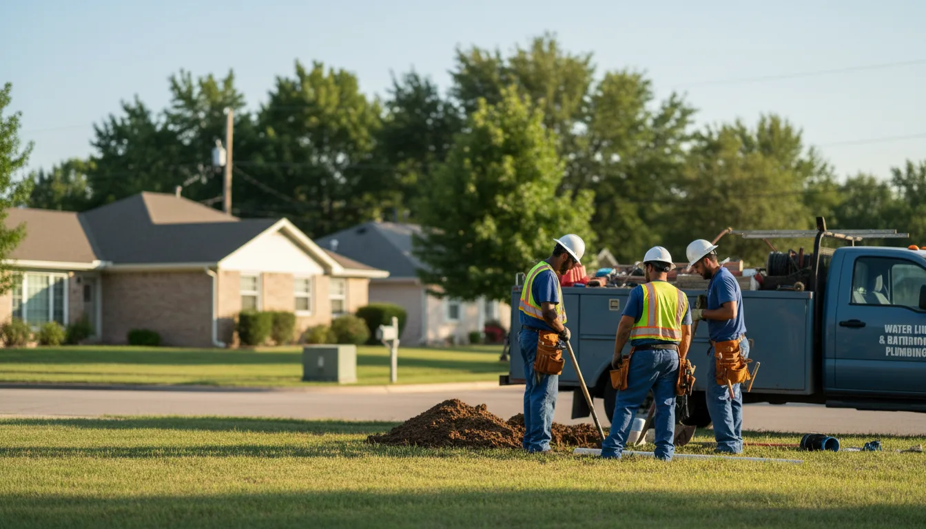 Residential water line and bathroom plumbing service in Monrovia, IN
